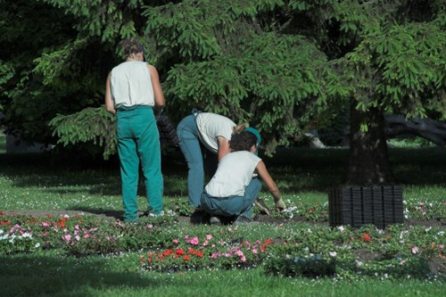 Experienced gardeners working on a Gunnersbury garden